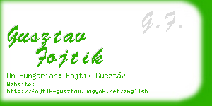 gusztav fojtik business card